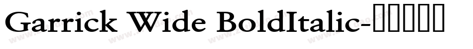 Garrick Wide BoldItalic字体转换